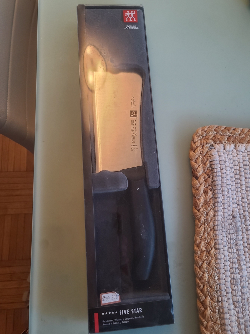ZWILLING J.A. Henckels Five Star Chef Knife with Black Handle